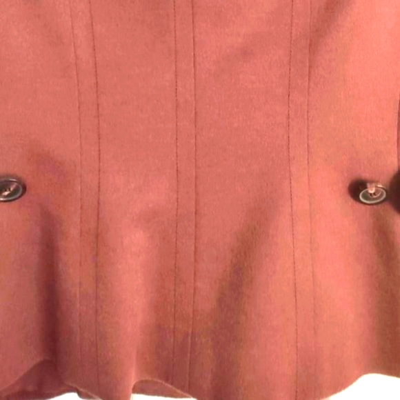 AKRIS PUNTO Bergdorf Goodman Brown Blazer Jacket S 6 Wolle-laine-wool / Angora - Picture 6 of 16